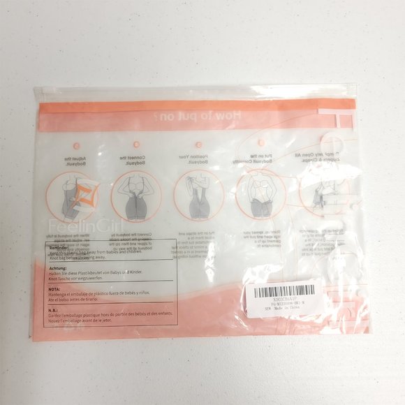 Long Sleeve Shapewear Bodysuit with Thong Back Medium - Picture 11 of 11